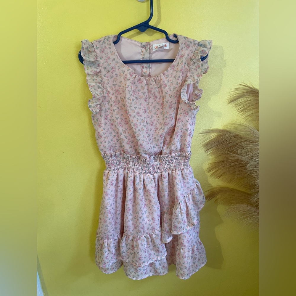 ☀️Cat & Jack Floral Dress - Pink and White